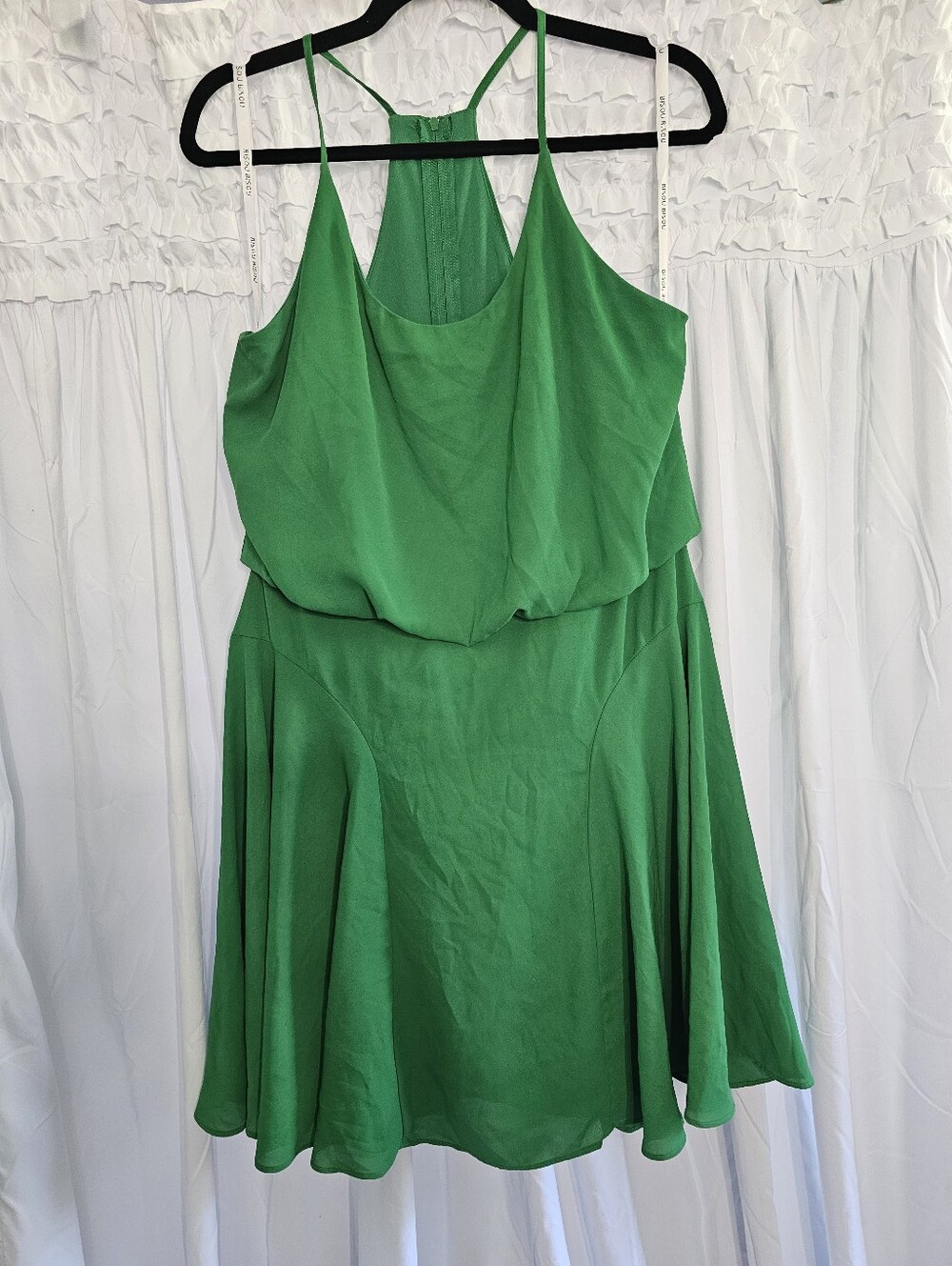 Bisou Bisou Green Racer Back Cocktail Dress